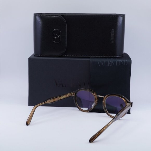 Valentino V-ESSENTIAL-IV VLX-132D Eyeglasses Brown 46mm Round Frame - Picture 10 of 10